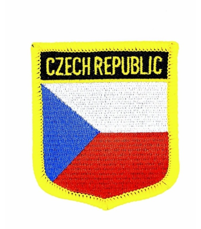 Parche Termoadhesivo Bandera escudo Rep Checa 7x6 cm