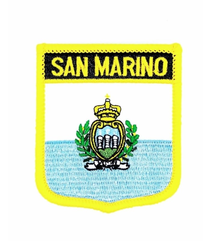 Parche Termoadhesivo Bandera escudo San Marino 7x6 cm