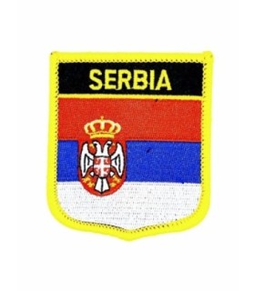 Parche Termoadhesivo Bandera escudo Serbia 7x6 cm