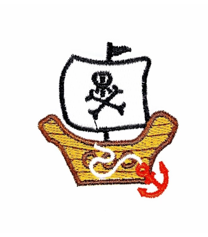 Parche Termoadhesivo Barco Pirata 4,5cm