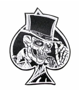 Parche Termoadhesivo Calavera as de picas 10x8 cm