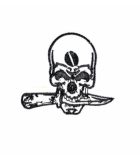 Parche Termoadhesivo Calavera con Cuchillo 7x6cm
