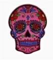 Parche Termoadhesivo Calavera Katrina pink big 10x7,5 cm