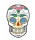 Parche Termoadhesivo Calavera Katrina white big mod2 9x6 cm