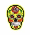 Parche Termoadhesivo Calavera Katrina yellow small 7x5 cm