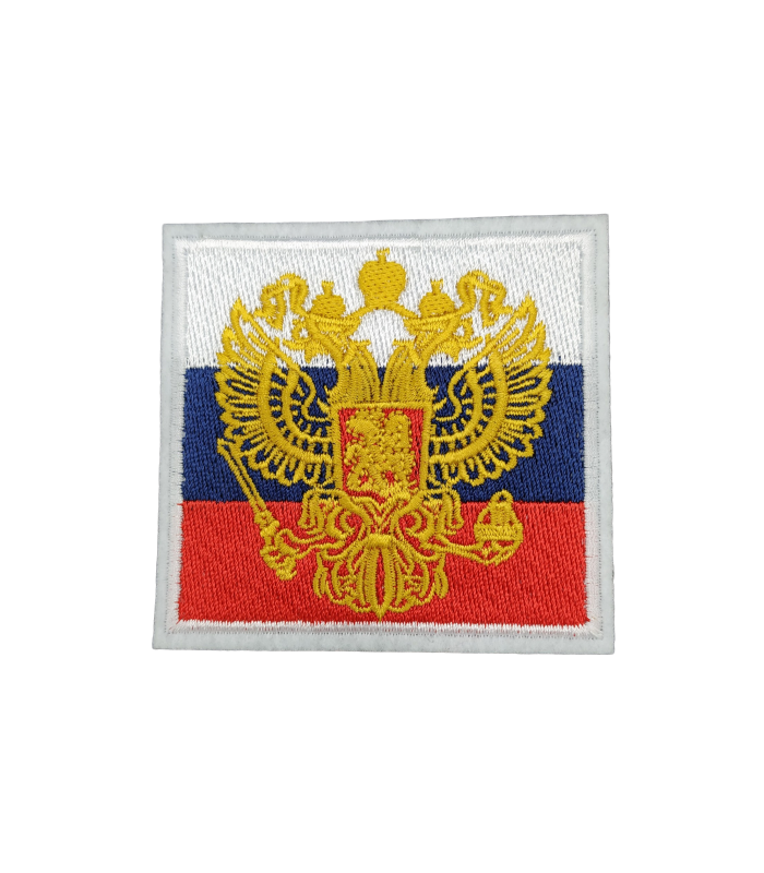 Parche Termoadhesivo Escudo de Armas Bandera Rusia 7,5x7 cm