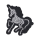 Parche Termoadhesivo Esqueleto Unicornio 7x6,5 cm