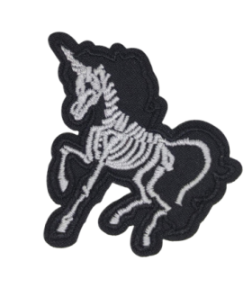 Parche Termoadhesivo Esqueleto Unicornio 7x6,5 cm