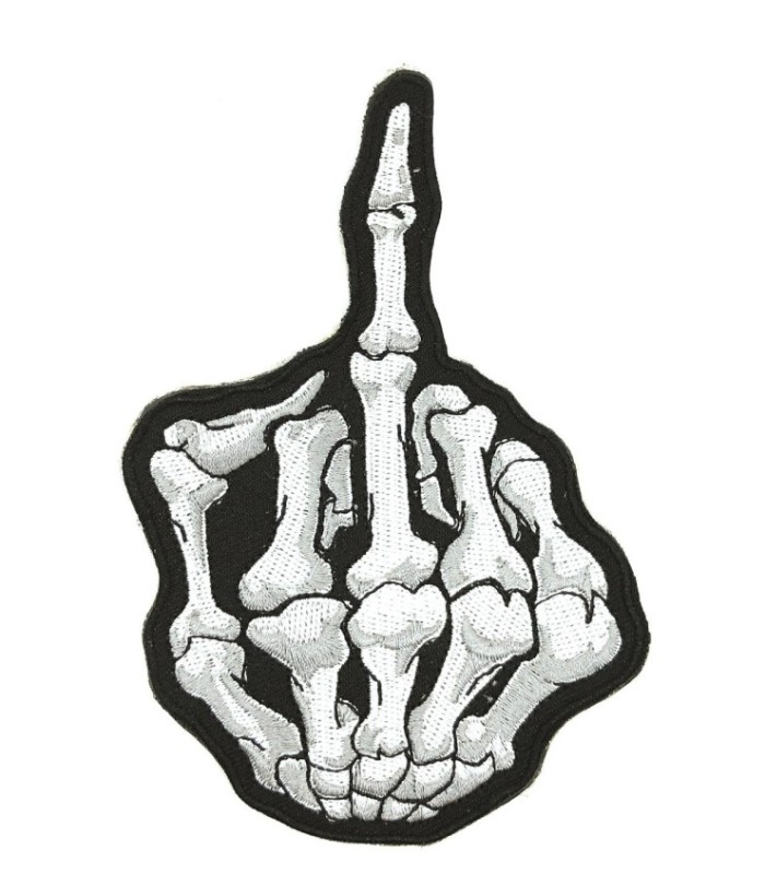 Parche Termoadhesivo Fuck Off Skull 12,5cm