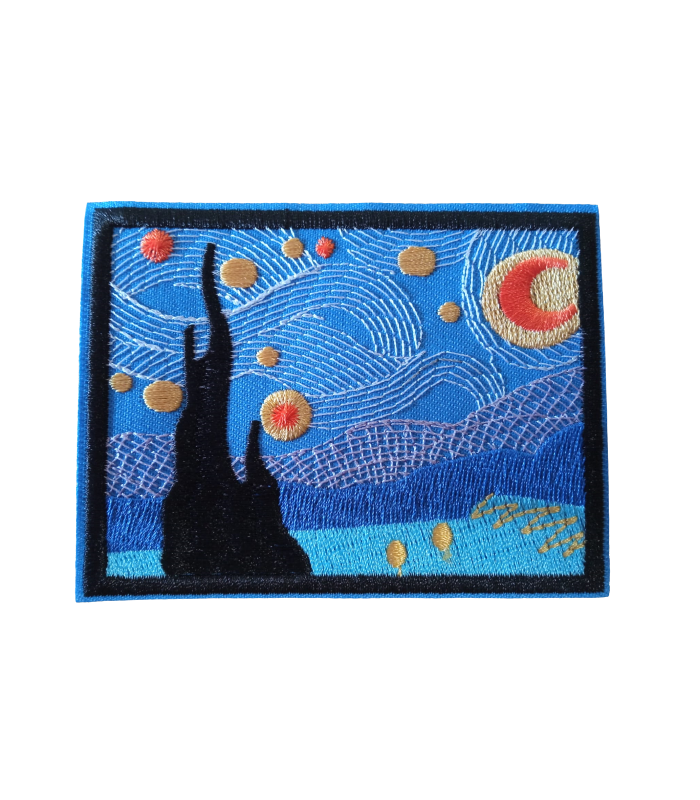 Parche Termoadhesivo La Noche Estrellada Van Gogh 9,5x7cm