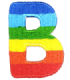 Parche Termoadhesivo Letra Letter B Arco iris 4 cm
