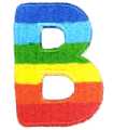 Parche Termoadhesivo Letra Letter B Arco iris 4 cm