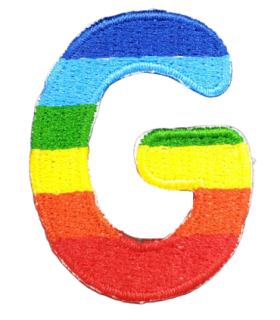 Parche Termoadhesivo Letra Letter G Arco iris 4 cm