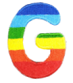 Parche Termoadhesivo Letra Letter G Arco iris 4 cm