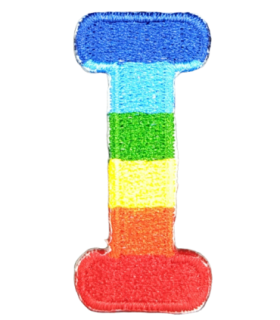 Parche Termoadhesivo Letra Letter I Arco iris 4 cm
