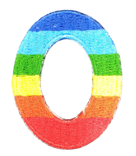 Parche Termoadhesivo Letra Letter O Arco iris 4 cm