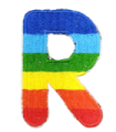 Parche Termoadhesivo Letra Letter R Arco iris 4 cm