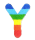 Parche Termoadhesivo Letra Letter Y Arco iris 4 cm