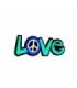 Parche Termoadhesivo Love and peace 6,5x2,5 cm