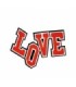 Parche Termoadhesivo Love red 8x6 cm