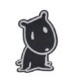 Parche Termoadhesivo Perro Comic Stile Black 7x4,5 cm