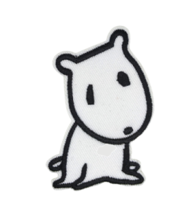 Parche Termoadhesivo Perro Comic Stile White 7x4,5 cm