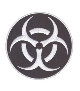 Parche Termoadhesivo Señal de Peligro Biohazar 8cm