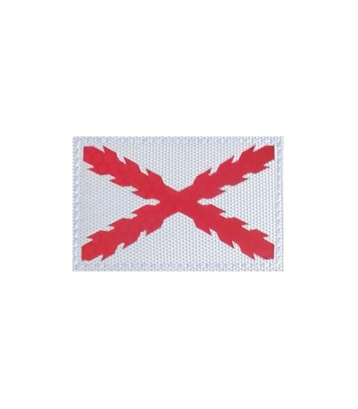 Parches Cruz de Borgoña Hook and Loop reflectantes - tamaño: 8x5cm