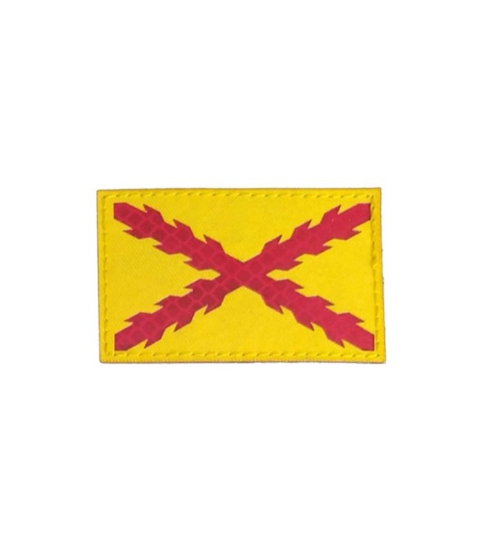 Parches Cruz de Borgoña Hook and Loop reflectantes - tamaño: 8x5cm