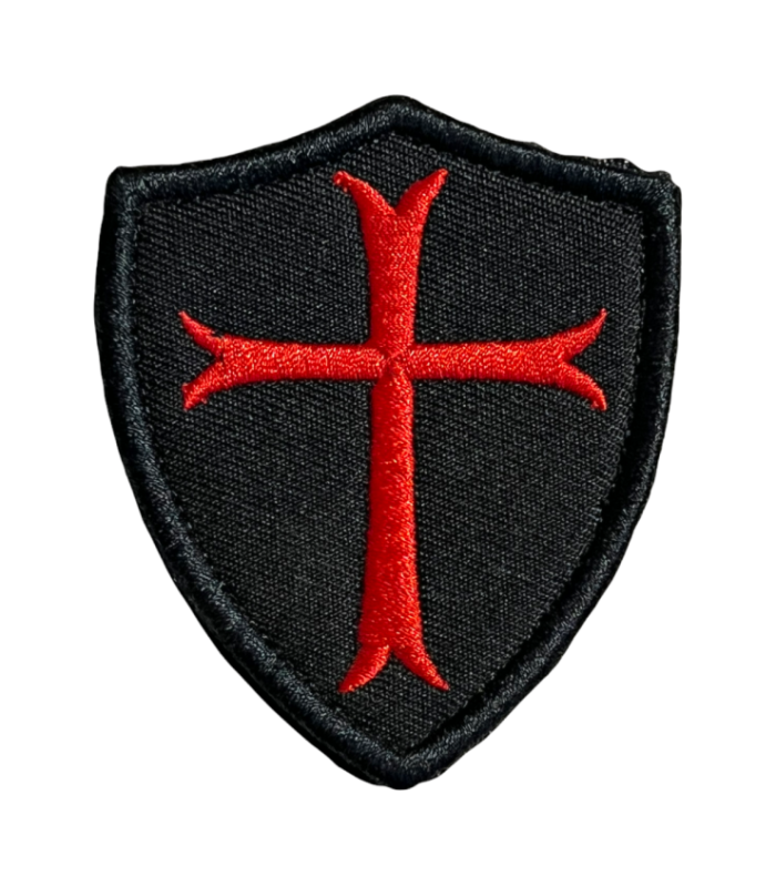 Parches Hook And loop de Escudos Templarios - Varios Tamaños y Colores