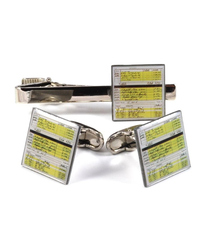 Pasador de Corbata + Gemelos Papeles de Barcenas