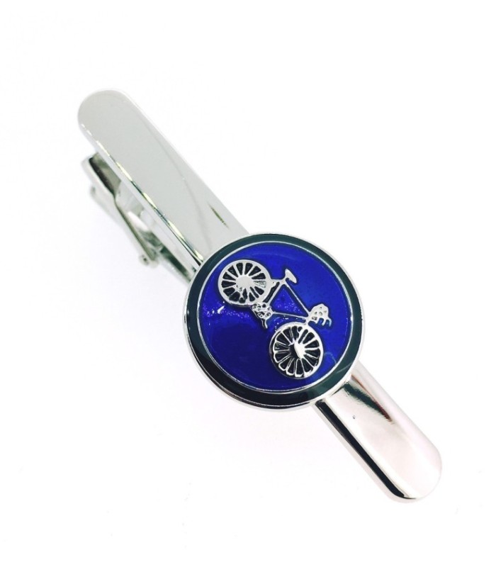 Pasador de Corbata Logo Bicicleta Azul