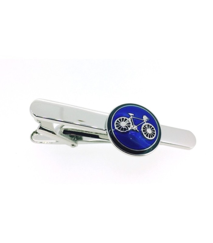 Pasador de Corbata Logo Bicicleta Azul