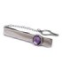 Pasador de Corbata Octogonal Purple Stone