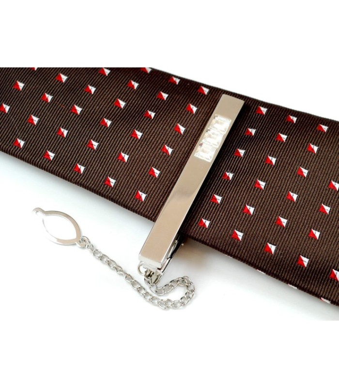 Pasador de Corbata Piedras Blancas II