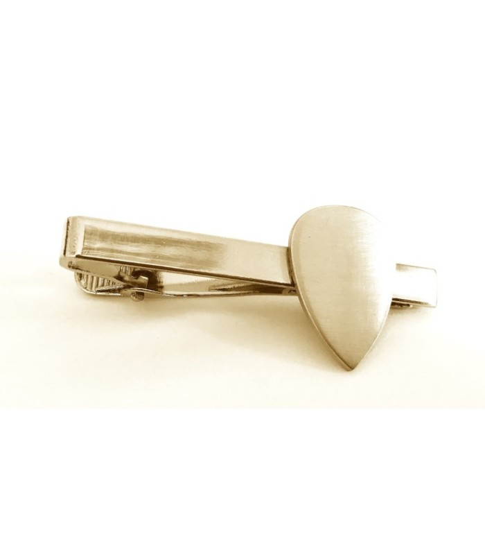 Pasador de Corbata Púa de Guitarra Plated Grabable