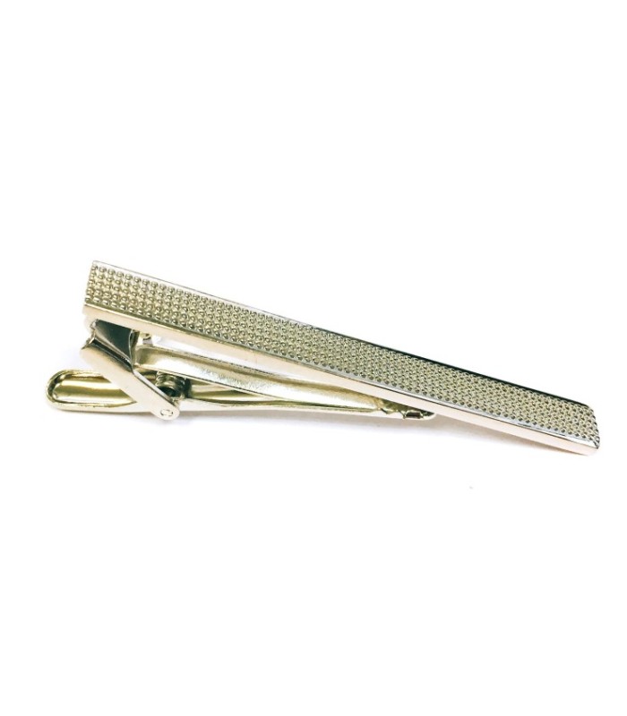 Pasador de Corbata Silver Tie Clip with Squares Design