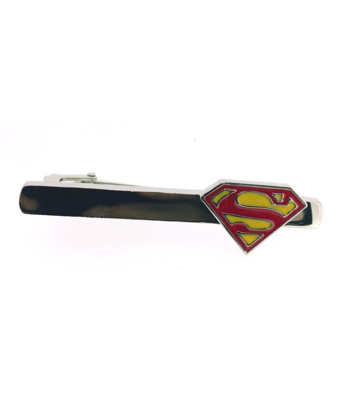 Pasador de Corbata Superman Logo Amarillo Rojo