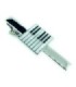 Pasador de Corbata Teclado de Piano Plateado