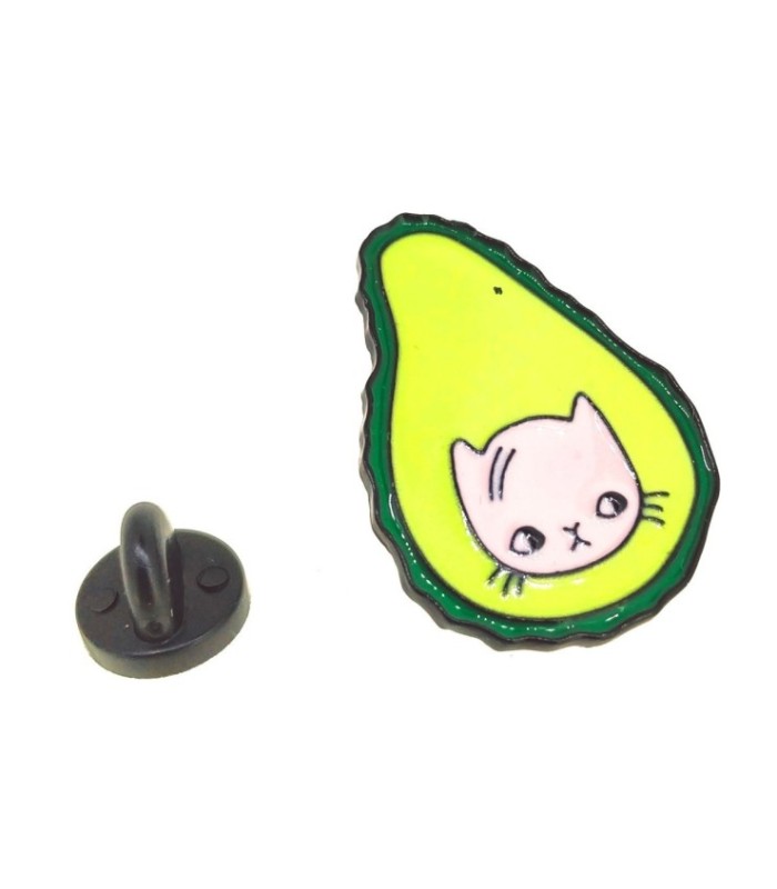 Pin de solapa Aguacate Gato 30x23mm