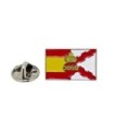 Pin de Solapa Bandera Cruz de Borgoña y España con el Sagrado Corazón 18mm