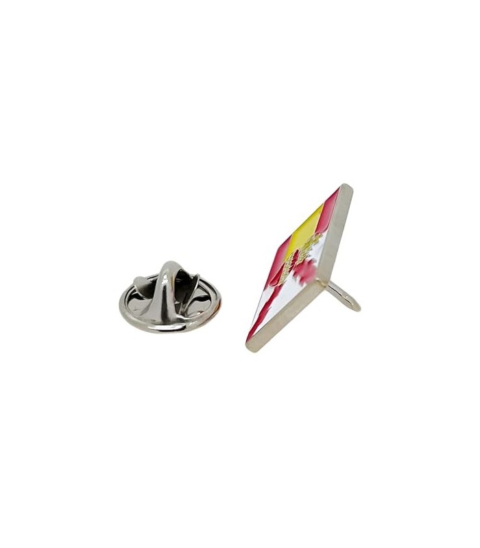 Pin de Solapa Bandera Cruz de Borgoña y España con el Sagrado Corazón 18mm