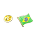 Pin de Solapa Bandera Mastil Brasil 16x15mm
