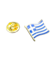 Pin de Solapa Bandera Mastil Grecia 16x15mm