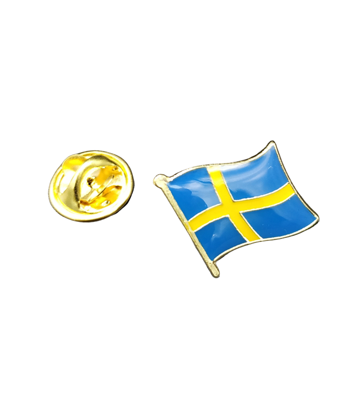 Pin de Solapa Bandera Mastil Suecia 16x15mm