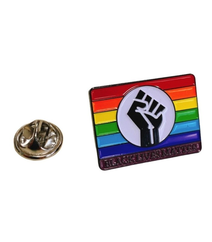 Pin de Solapa Black Lives Matter Rainbow 25x20mm