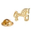 Pin de Solapa Caballo de Soria Dorado