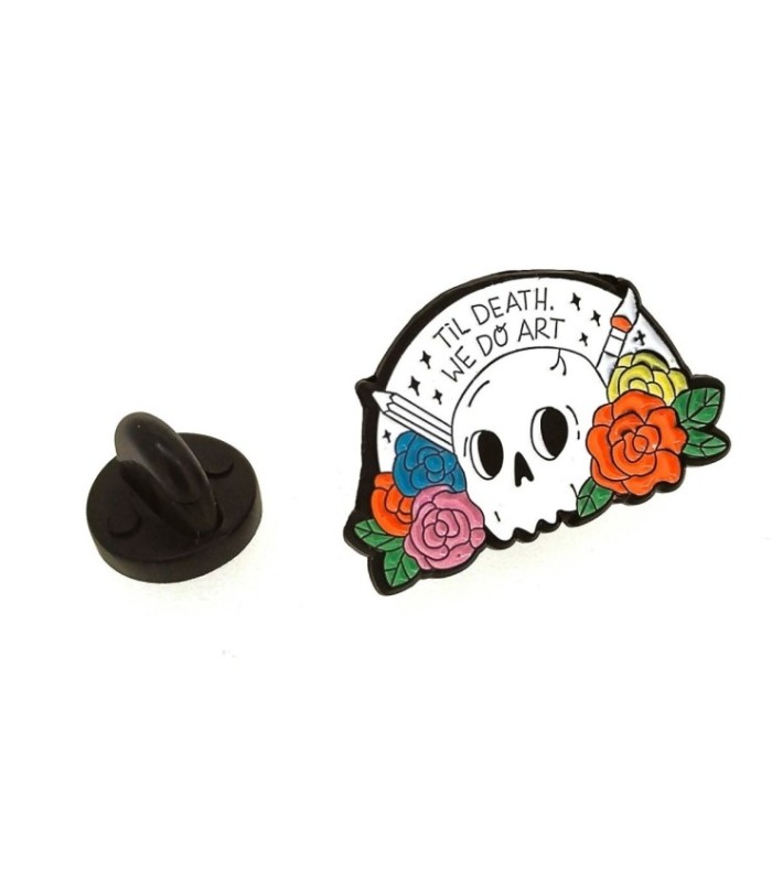 Pin de solapa Calavera Floreada 25x16mm