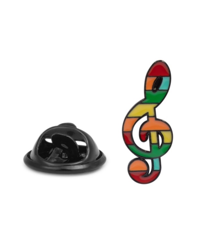 Pin de Solapa Clave de Sol en Colores - 32x13mm