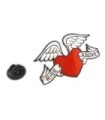 Pin de Solapa Corazon con alas Rise Above Tattoo
